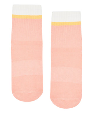 MoveActive | Crew Style Grippy Socks | Guava Stripes