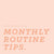 MONTHLY ROUTINE TIPS: SEPT 2019 - Aleenta BARRE