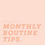 MONTHLY ROUTINE TIPS: AUG/SEPT 2019 - Aleenta BARRE