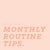 MONTHLY ROUTINE TIPS: JULY/AUG 2019 - Aleenta BARRE