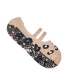 MoveActive | Ballet Style Grippy Socks | Cheetah Nude
