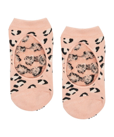 MoveActive | Slide On Grippy Socks | Peach Cheetah