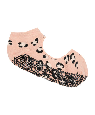 MoveActive | Slide On Grippy Socks | Peach Cheetah
