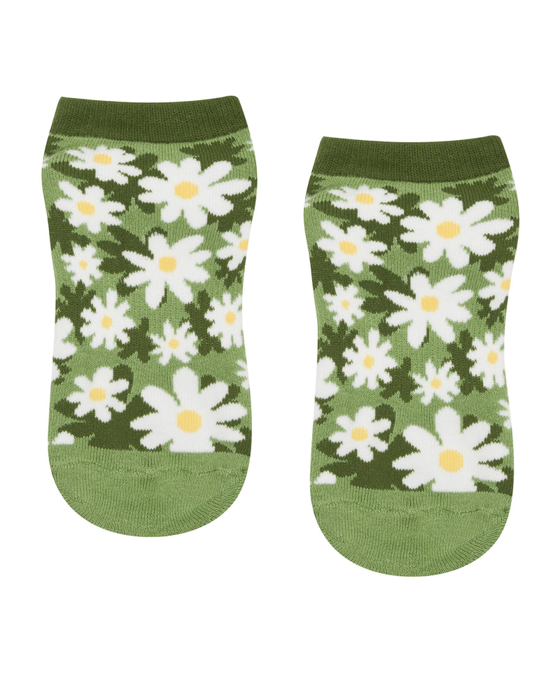 MoveActive | Low Rise Grippy Socks | Daisy Floral