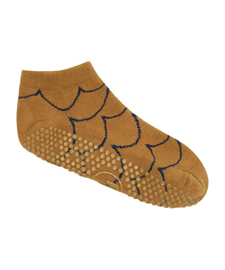 MoveActive | Low Rise Grippy Socks | Scallop Mustard