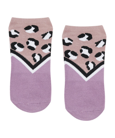 MoveActive | Low Rise Grippy Socks | Cheetah Volley