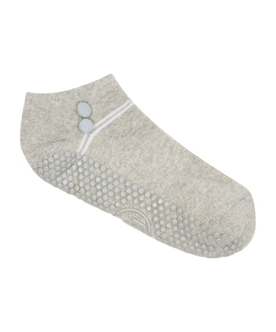 MoveActive | Low Rise Grippy Socks | Grey Marle Button