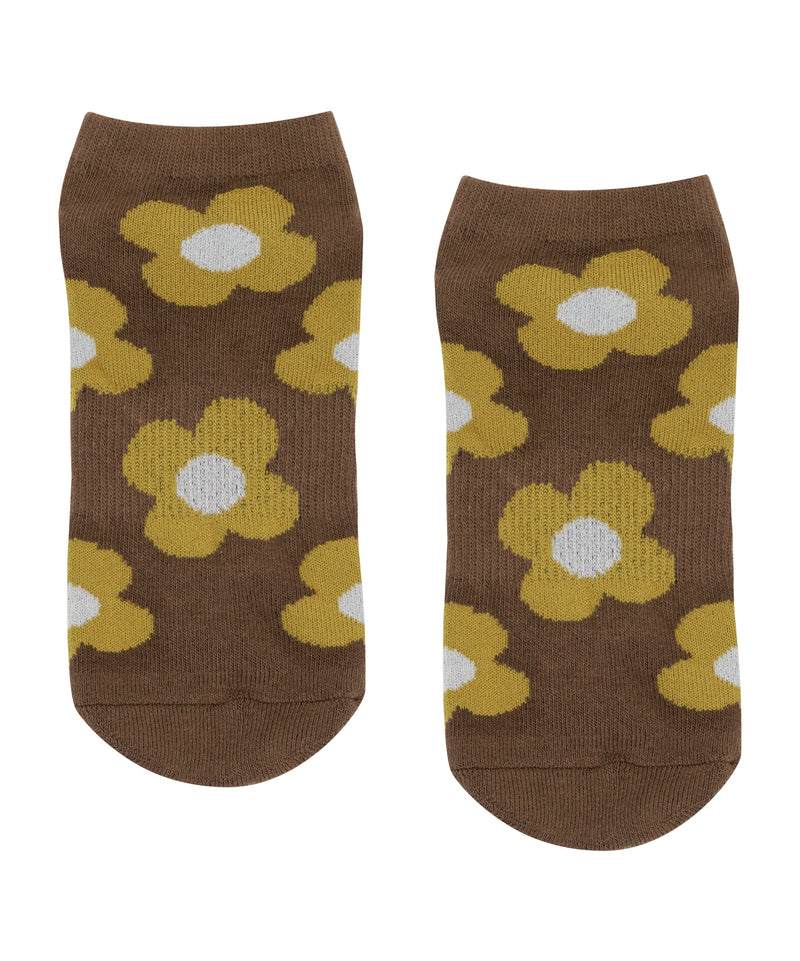 MoveActive | Low Rise Grippy Socks | Flower Power Retro