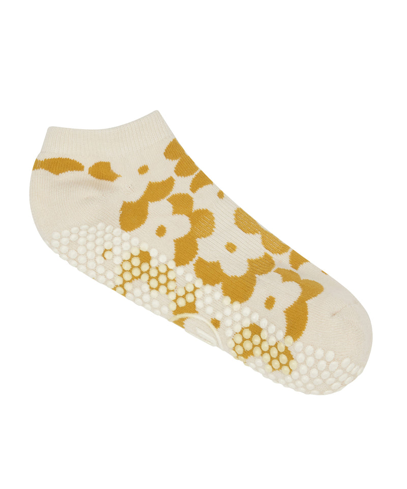 MoveActive I Low Rise Grippy Socks I Retro Daisy Sand