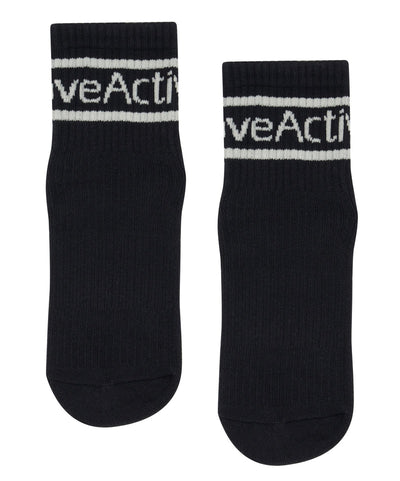 MoveActive | Crew Style Grippy Socks | MoveActive Black