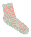 MoveActive | Crew Style Grippy Socks | Pastel Zebra