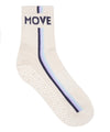 MoveActive | Crew Style Grippy Socks | Stellar Striped Milk