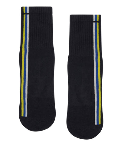 MoveActive | Crew Style Grippy Socks | Stellar Striped Black