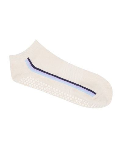 MoveActive I Low Rise Grippy Socks I Stellar Stripes Milk