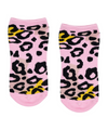 MoveActive | Low Rise Grippy Socks | Candy Pink Leopard