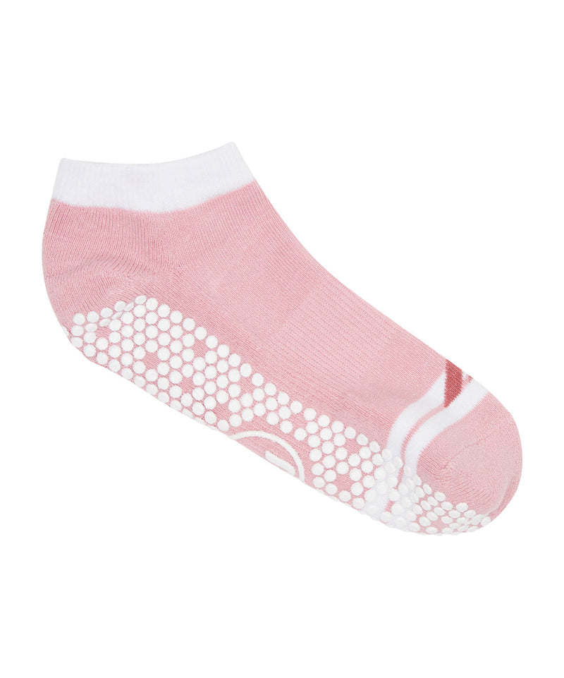 MoveActive I Low Rise Grippy Socks I Preppy Volley Love - Dusty Rose